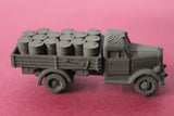 1-87TH SCALE 3D PRINTED WWII GERMAN OPEL BLITZ 1.5 TON TRUCK WITH FUEL BARRELS