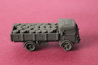 1-87TH SCALE 3D PRINTED WWII ITALIAN FIAT 626 TRUCK OPEN WITH FUEL BARRELS