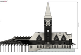 160th N SCALE BUILDING 3D PRINTED KIT CHICAGO & NORTHWESTERN RAILROAD DEPOT