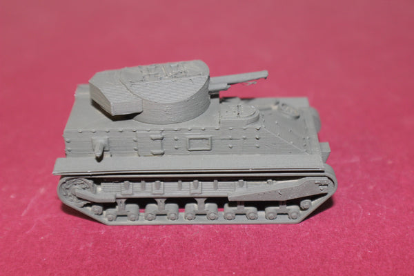 1-87TH SCALE 3D PRINTED WW II BRITISH VICKERS MEDIUM MARK II TANK