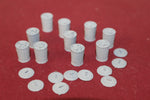 1-160TH N SCALE 3D PRINTED FILLED GARBAGE CANS WITH LIDS 10 PIECES