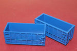 1-87TH HO SCALE 3D PRINTED 20' X 8' ROLL OFF DUMBSTER 2 PIECES