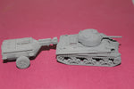 1-72ND 3D PRINTED WW II U.S. ARMY M4 SHERMAN CROCODILE WITH FUEL TRAILER