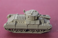 1-87TH SCALE 3D PRINTED WW II BRITISH VALENTINE II MKIII WITH SKIRTS, ANTENNA