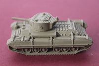 1-87TH SCALE 3D PRINTED WW II BRITISH VALENTINE II MKIII WITH SKIRTS, ANTENNA