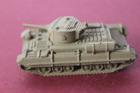 1-87TH SCALE 3D PRINTED WW II BRITISH VALENTINE II MKIII WITH FUEL TANK, SKIRTS