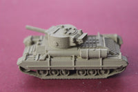 1-72ND SCALE 3D PRINTED WW II BRITISH VALENTINE III MKIII WITH FUEL TANK, SKIRTS