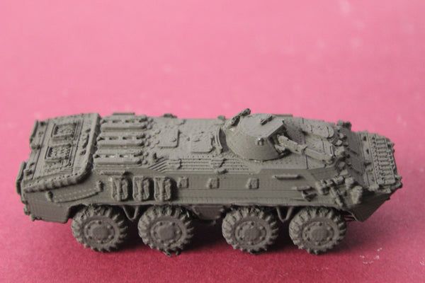 1-87TH SCALE 3D PRINTED SOVIET UNION BTR-70 EIGHT WHEELED ARMORED PERSONNEL CARRIER MID WITH SMOKE TURRET