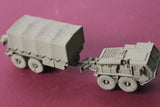 1-72ND SCALE 3D PRINTED U.S. MARINE CORPS OSHKOSH MK48 LOGISTICS VEHICLE SYSTEM LVS COVERED TRAILER