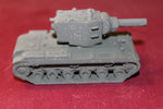 1/87TH SCALE 3D PRINTED WW II RUSSIAN KLIMENT VOROSHILOV TANK KV-2